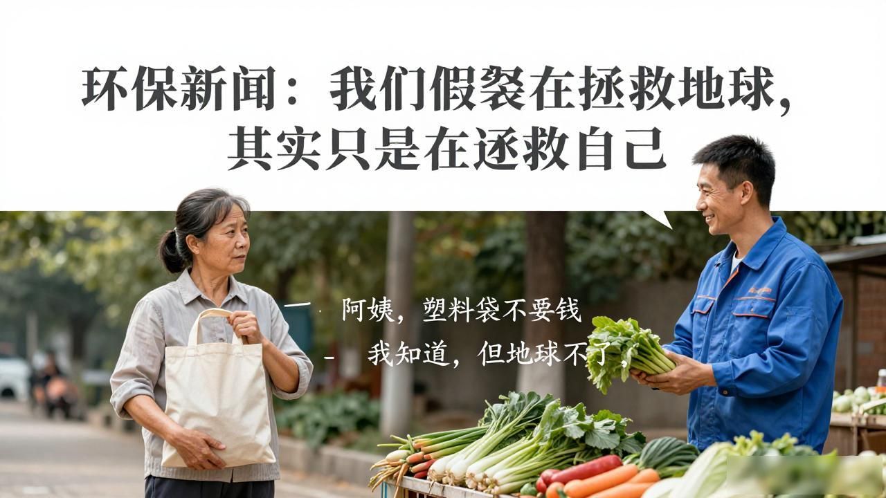 环保新闻：我们假装在拯救地球，其实只是在拯救自己