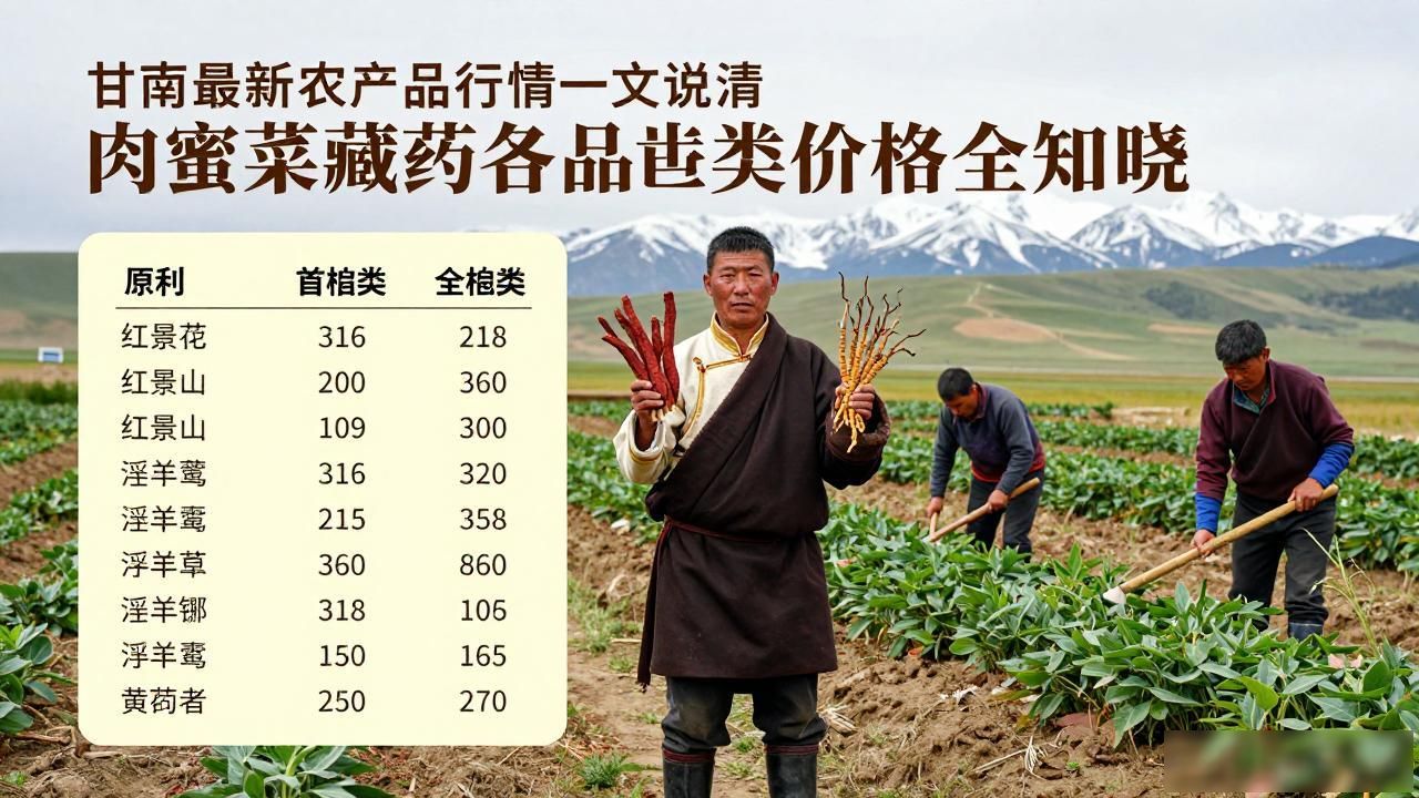 甘南最新农产品行情一文说清 肉蜜菜藏药各品类价格全知晓