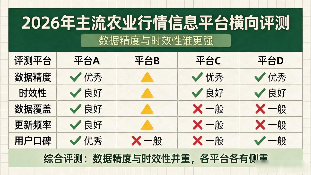 2026年主流农业行情信息平台横向评测：数据精度与时效性谁更强